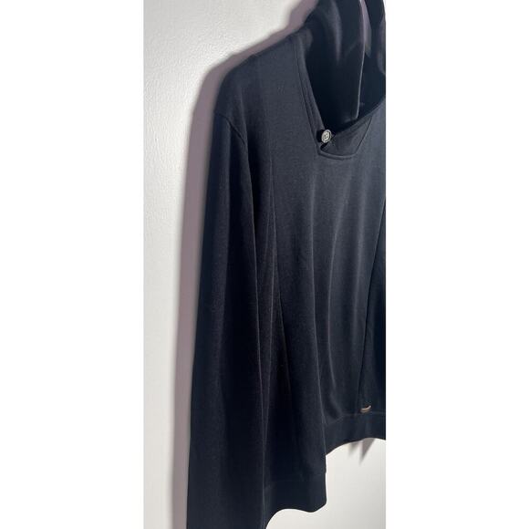 Ted Baker The London Sweater Mens Large Black Pullover Mock Neck Jersey Knit EUC - Picture 3 of 8